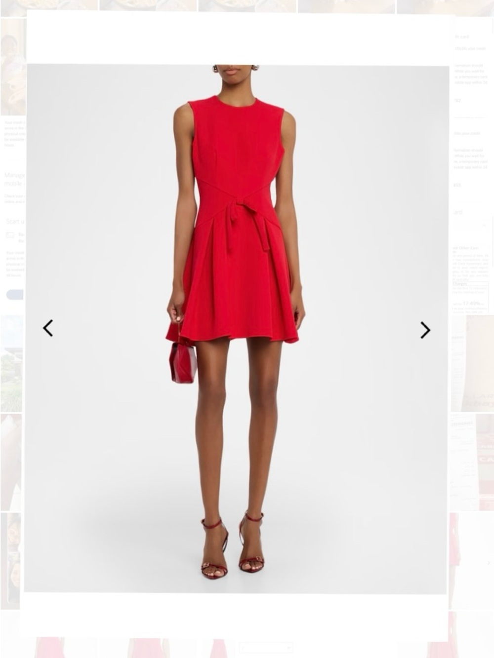 New Shoshanna 8 Hattie Sleeveless Bow-Front Crepe Mini Dress retail $450
